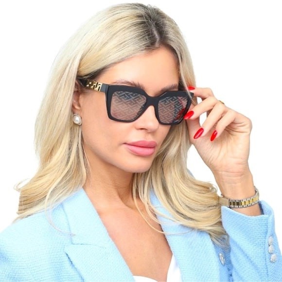 NEW VERSACE BLACK SUNGLASSES
